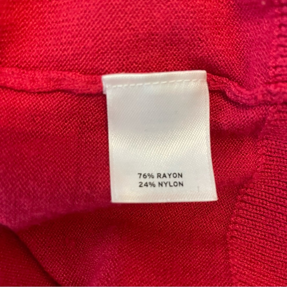 Raspberry colored button down cardigan - Picture 6 of 8